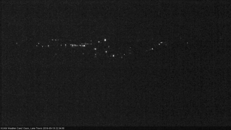 Lake Travis webcam, September 19, 2016 9:55 PM CT