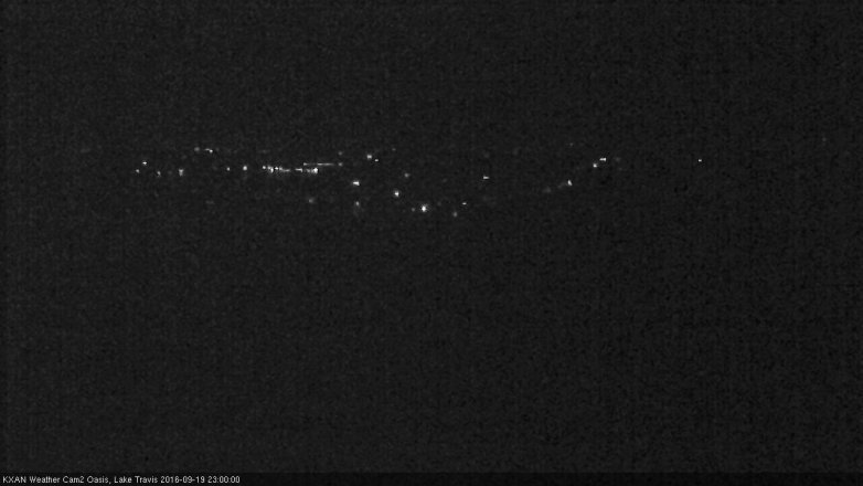 Lake Travis webcam, September 19, 2016 10:05 PM CT