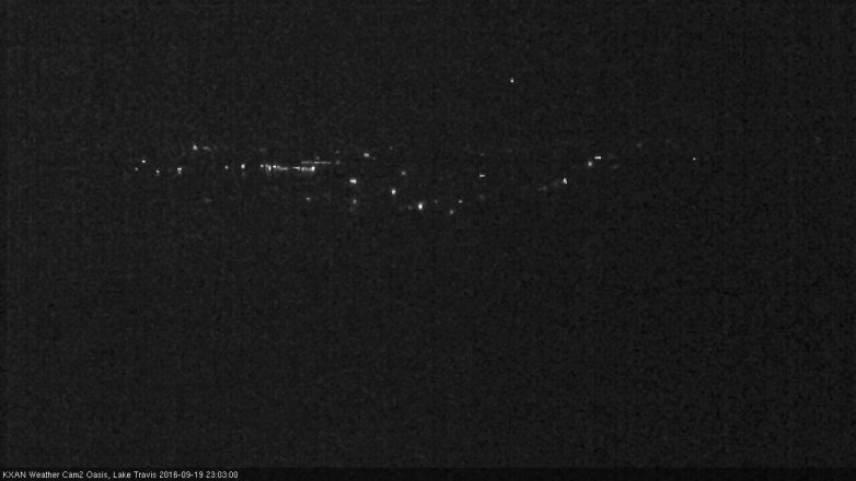 Lake Travis webcam, September 19, 2016 10:30 PM CT