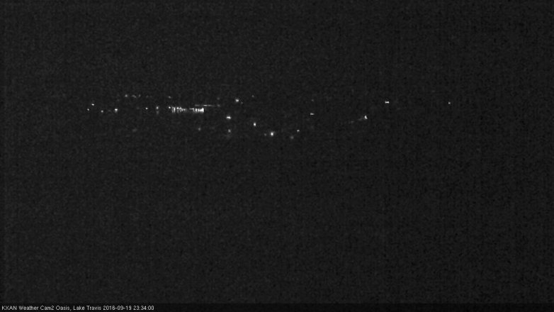 Lake Travis webcam, September 19, 2016 10:45 PM CT
