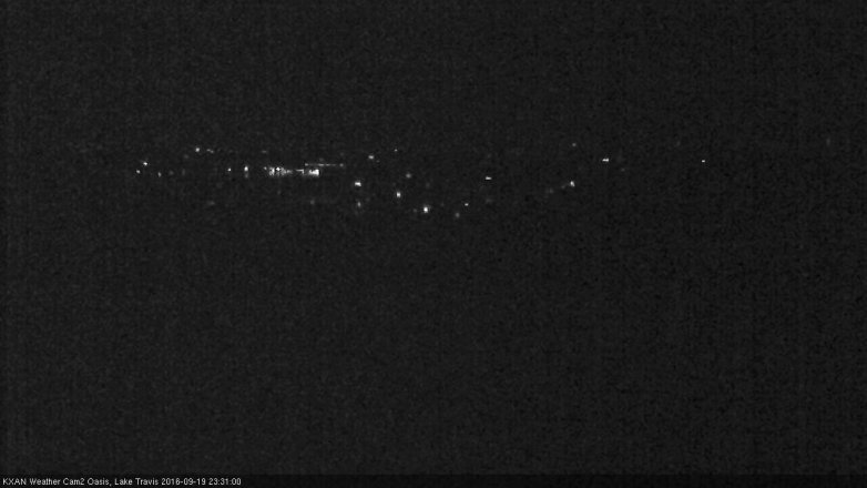 Lake Travis webcam, September 19, 2016 10:50 PM CT