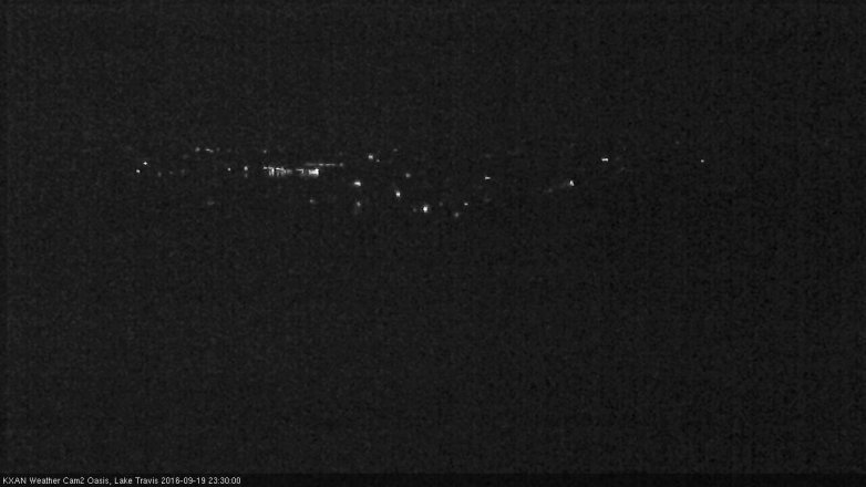 Lake Travis webcam, September 19, 2016 11:00 PM CT