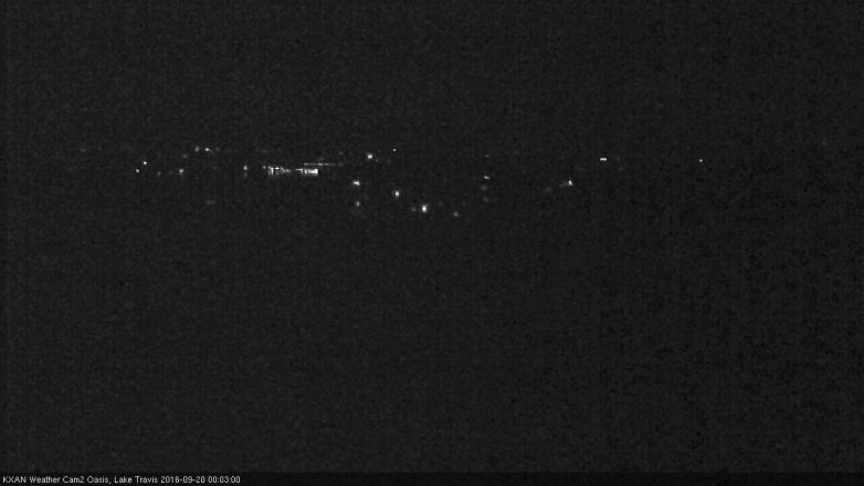 Lake Travis webcam, September 19, 2016 11:10 PM CT