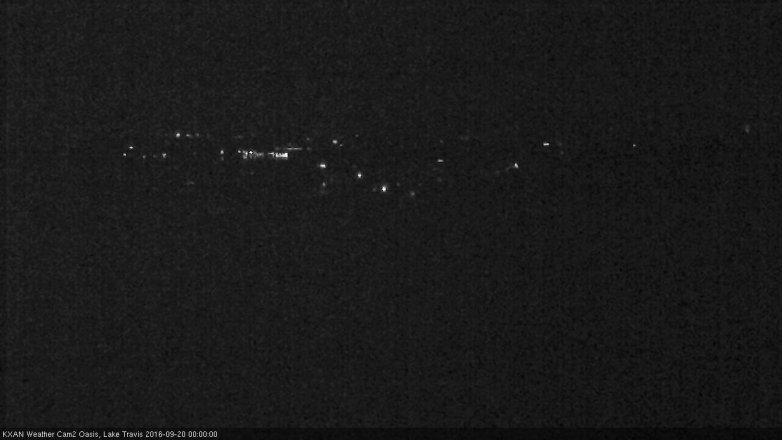 Lake Travis webcam, September 19, 2016 11:30 PM CT