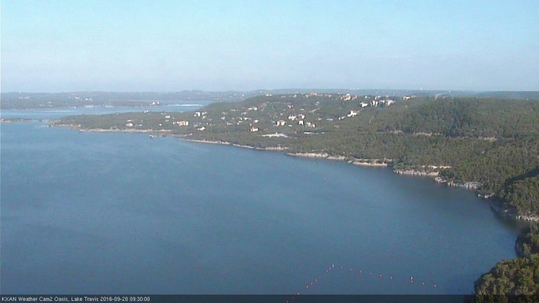 Lake Travis webcam, September 20, 2016 9:00 AM CT
