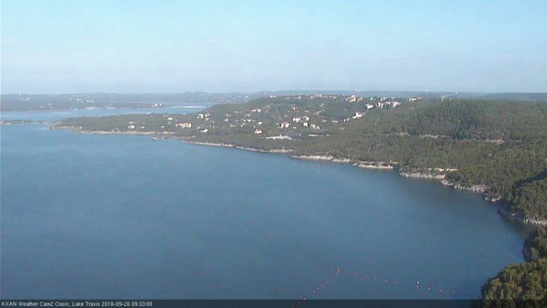 Lake Travis webcam, September 20, 2016 9:05 AM CT