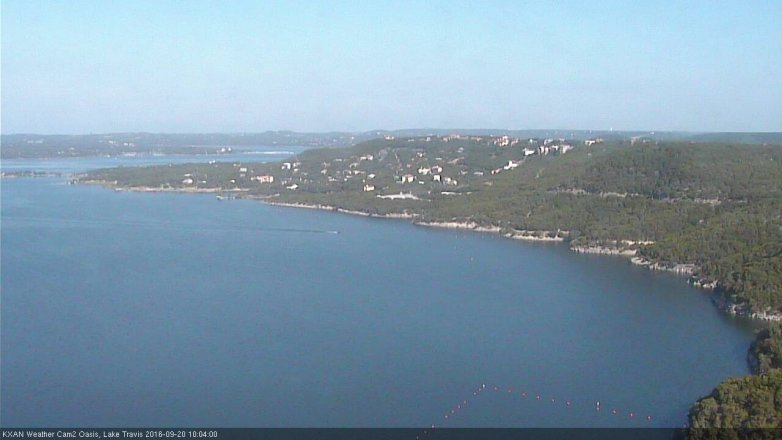 Lake Travis webcam, September 20, 2016 9:20 AM CT