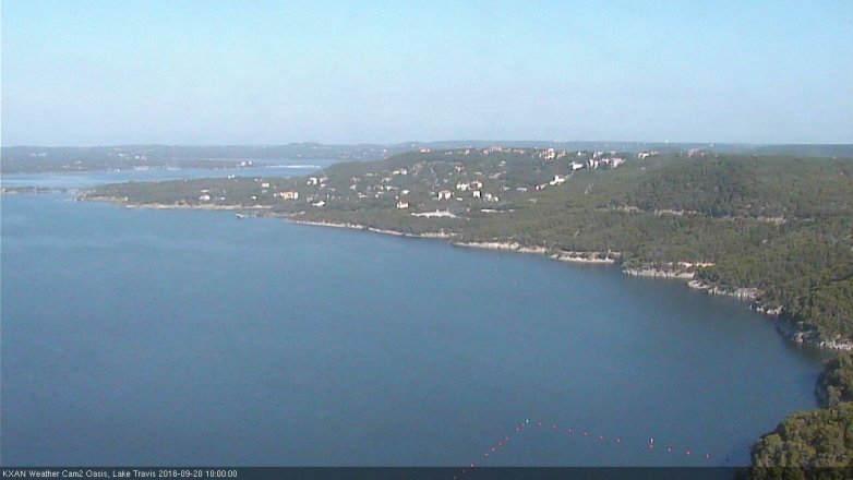 Lake Travis webcam, September 20, 2016 9:30 AM CT