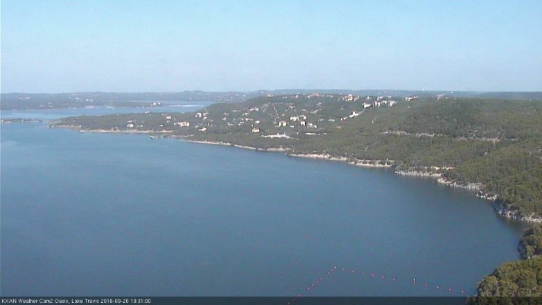 Lake Travis webcam, September 20, 2016 9:40 AM CT