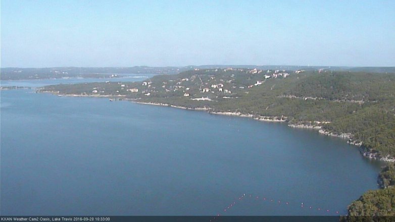 Lake Travis webcam, September 20, 2016 10:00 AM CT