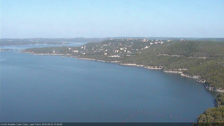 Lake Travis webcam, September 20, 2016 10:05 AM CT