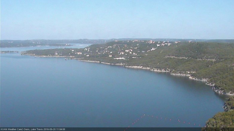 Lake Travis webcam, September 20, 2016 10:10 AM CT