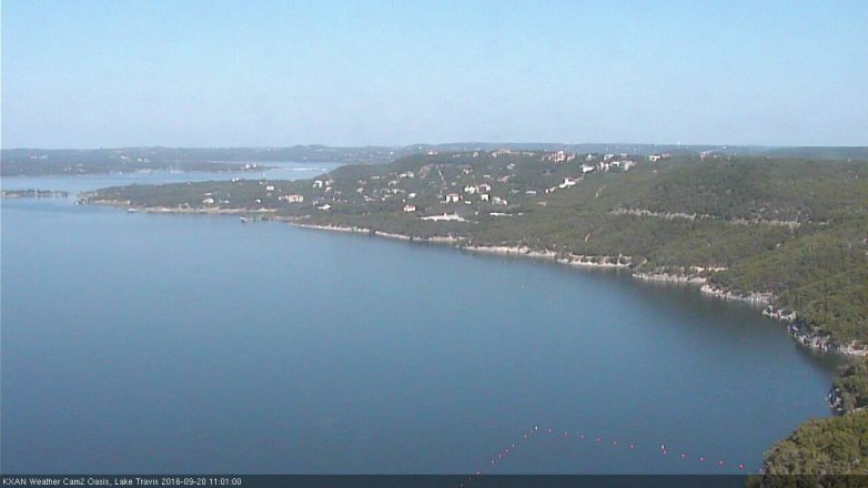 Lake Travis webcam, September 20, 2016 10:15 AM CT