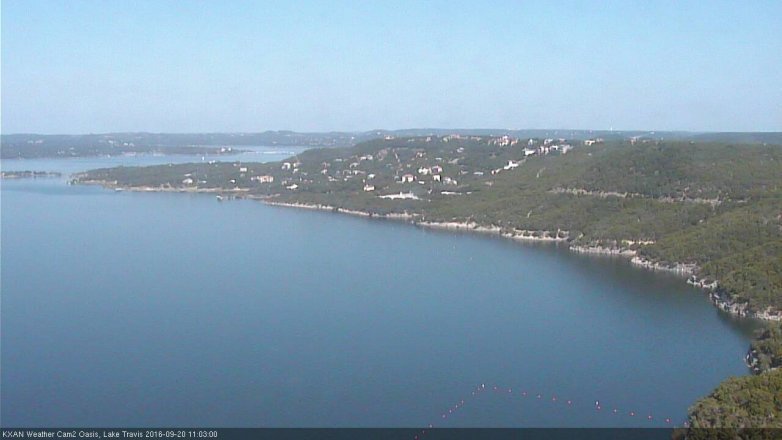 Lake Travis webcam, September 20, 2016 10:25 AM CT