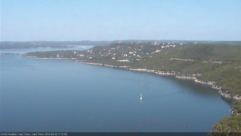 Lake Travis webcam, September 20, 2016 10:35 AM CT