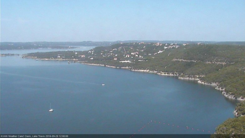 Lake Travis webcam, September 20, 2016 11:25 AM CT
