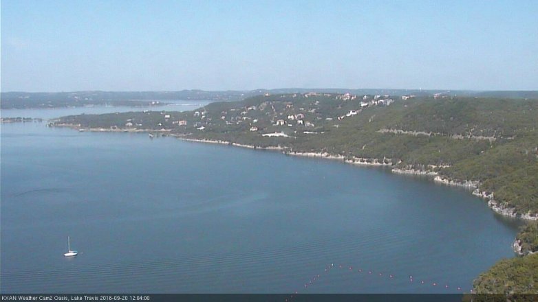 Lake Travis webcam, September 20, 2016 11:30 AM CT