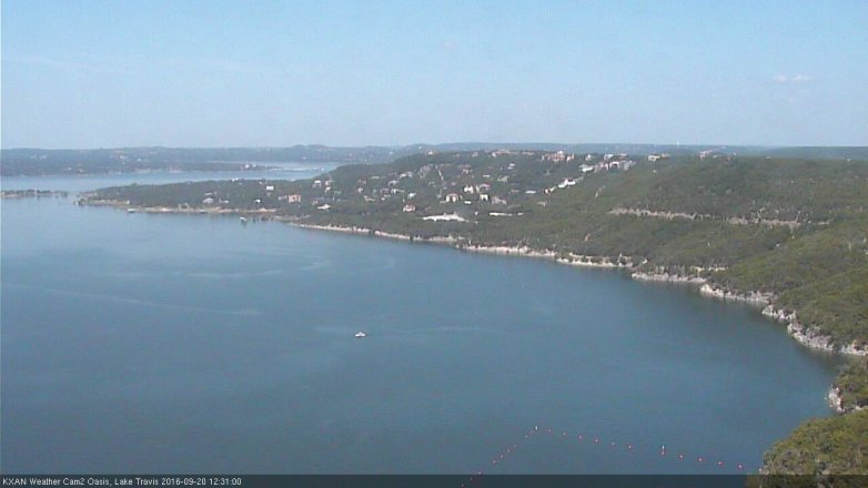 Lake Travis webcam, September 20, 2016 11:35 AM CT