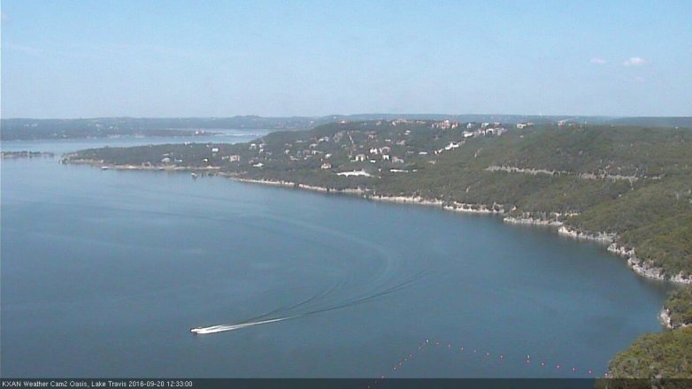 Lake Travis webcam, September 20, 2016 11:50 AM CT