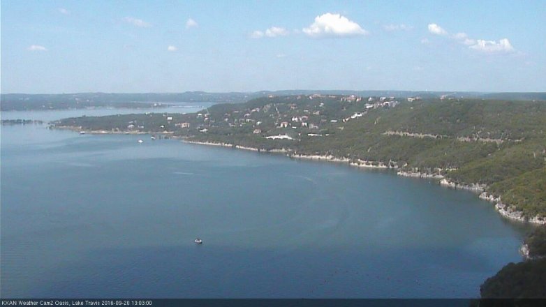 Lake Travis webcam, September 20, 2016 12:15 PM CT