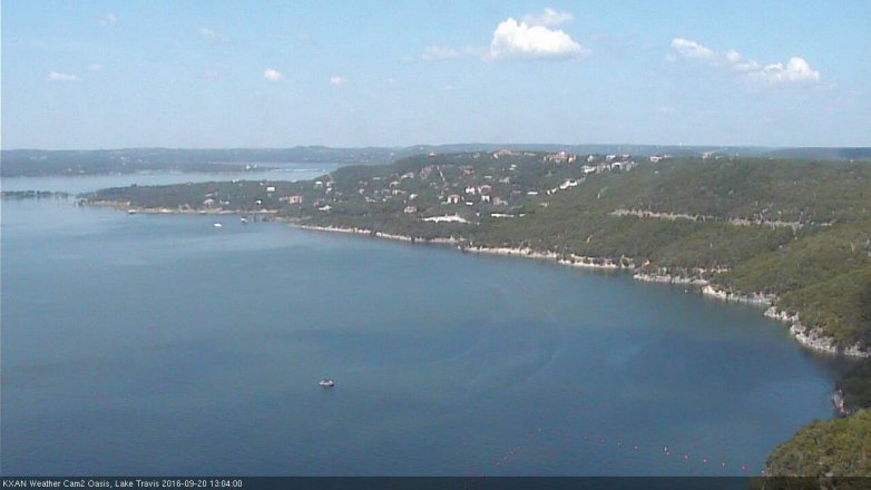 Lake Travis webcam, September 20, 2016 12:30 PM CT