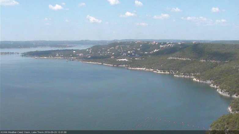 Lake Travis webcam, September 20, 2016 12:40 PM CT