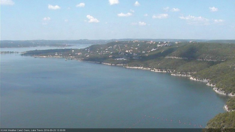 Lake Travis webcam, September 20, 2016 12:50 PM CT