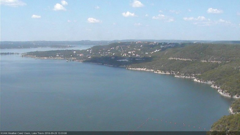 Lake Travis webcam, September 20, 2016 12:55 PM CT