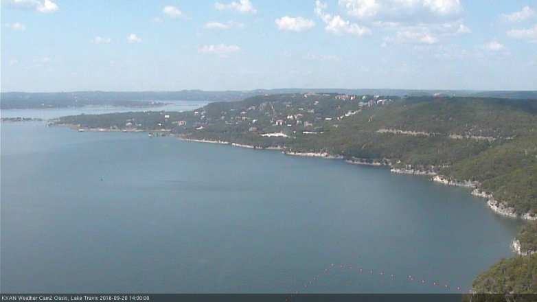 Lake Travis webcam, September 20, 2016 1:15 PM CT