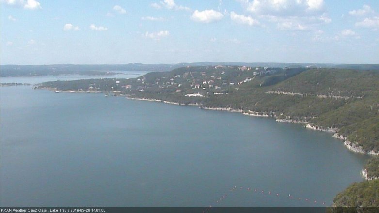 Lake Travis webcam, September 20, 2016 1:20 PM CT