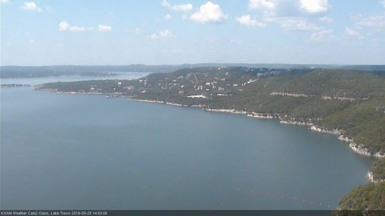 Lake Travis webcam, September 20, 2016 1:35 PM CT
