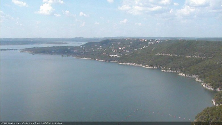 Lake Travis webcam, September 20, 2016 1:50 PM CT