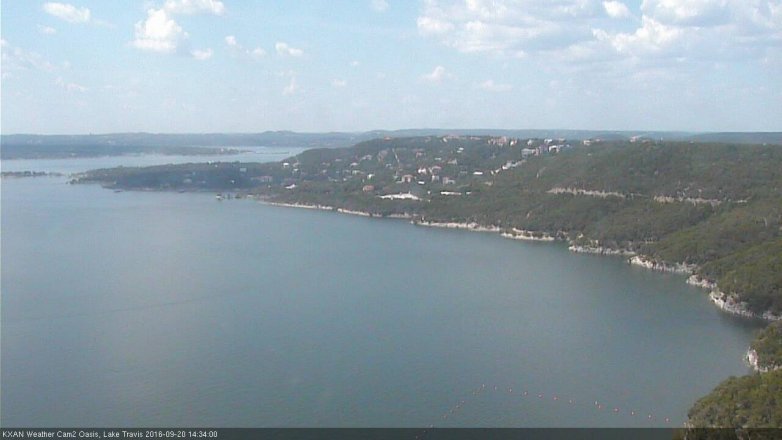 Lake Travis webcam, September 20, 2016 2:00 PM CT