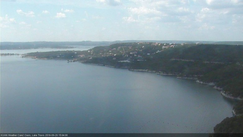 Lake Travis webcam, September 20, 2016 2:15 PM CT