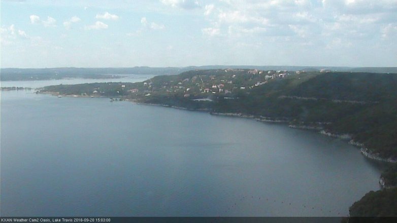Lake Travis webcam, September 20, 2016 2:30 PM CT
