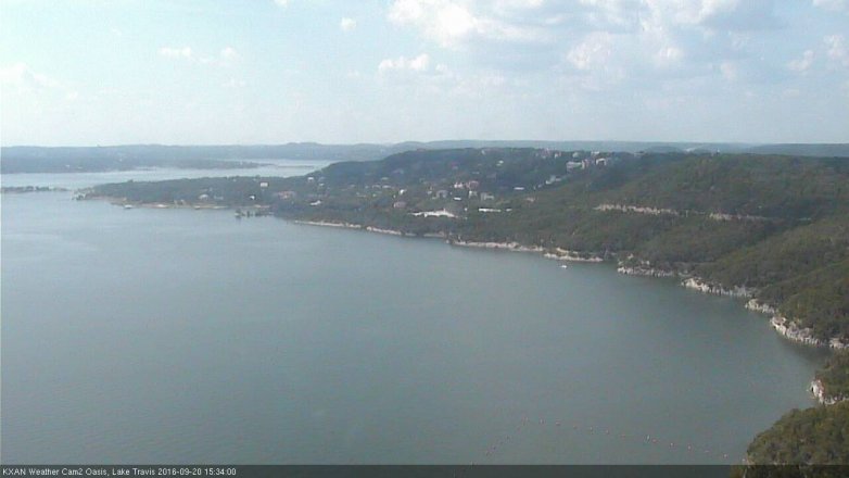 Lake Travis webcam, September 20, 2016 2:55 PM CT