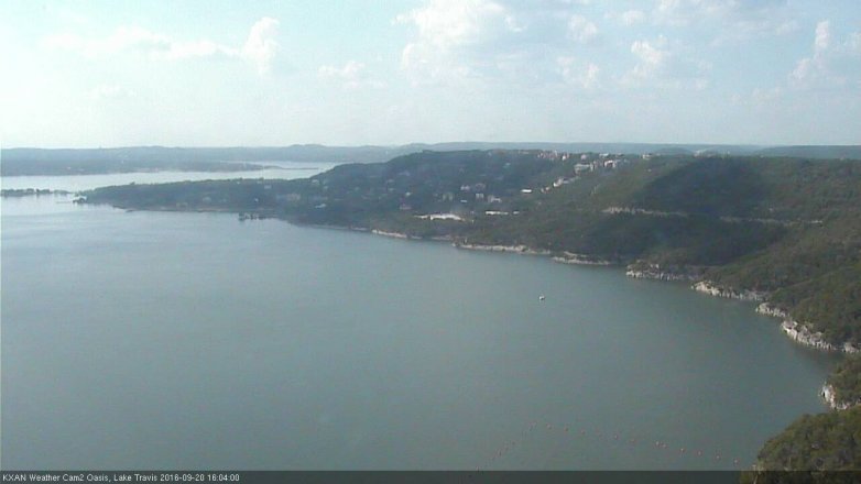 Lake Travis webcam, September 20, 2016 3:15 PM CT