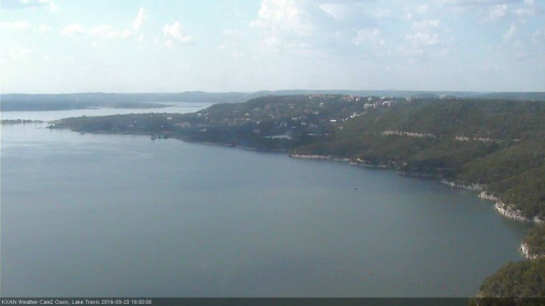 Lake Travis webcam, September 20, 2016 3:30 PM CT