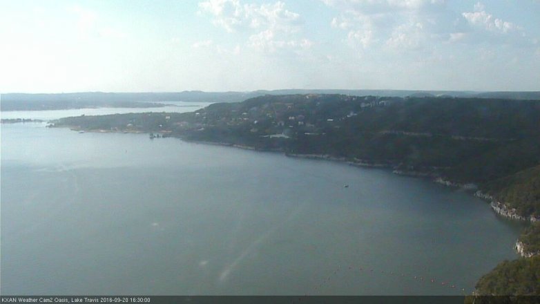 Lake Travis webcam, September 20, 2016 3:50 PM CT