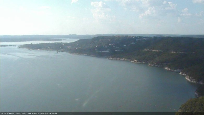 Lake Travis webcam, September 20, 2016 3:55 PM CT