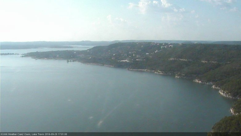 Lake Travis webcam, September 20, 2016 4:15 PM CT
