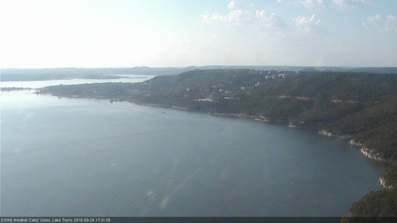 Lake Travis webcam, September 20, 2016 4:35 PM CT