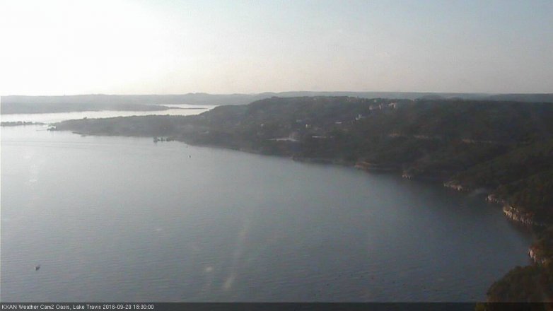 Lake Travis webcam, September 20, 2016 5:50 PM CT