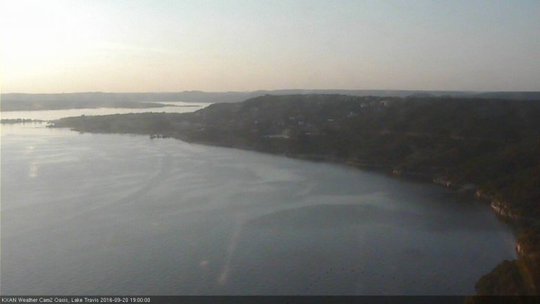 Lake Travis webcam, September 20, 2016 6:10 PM CT