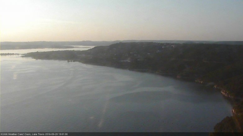 Lake Travis webcam, September 20, 2016 6:20 PM CT