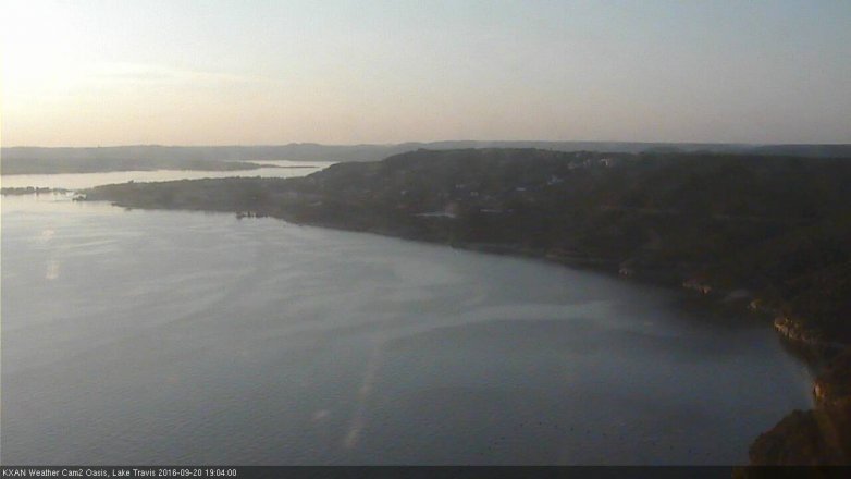 Lake Travis webcam, September 20, 2016 6:30 PM CT