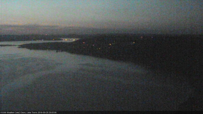 Lake Travis webcam, September 20, 2016 7:10 PM CT