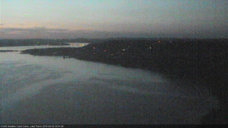 Lake Travis webcam, September 20, 2016 7:15 PM CT