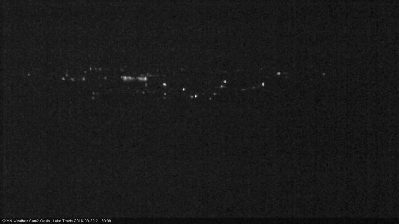 Lake Travis webcam, September 20, 2016 9:00 PM CT