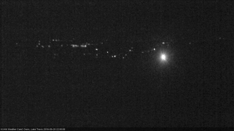 Lake Travis webcam, September 20, 2016 9:05 PM CT